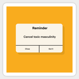 cancel toxic masculinity Sticker